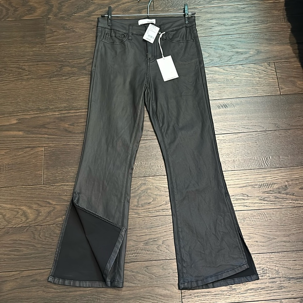 vervet vegan cropped bootcut w/side slit sz 27